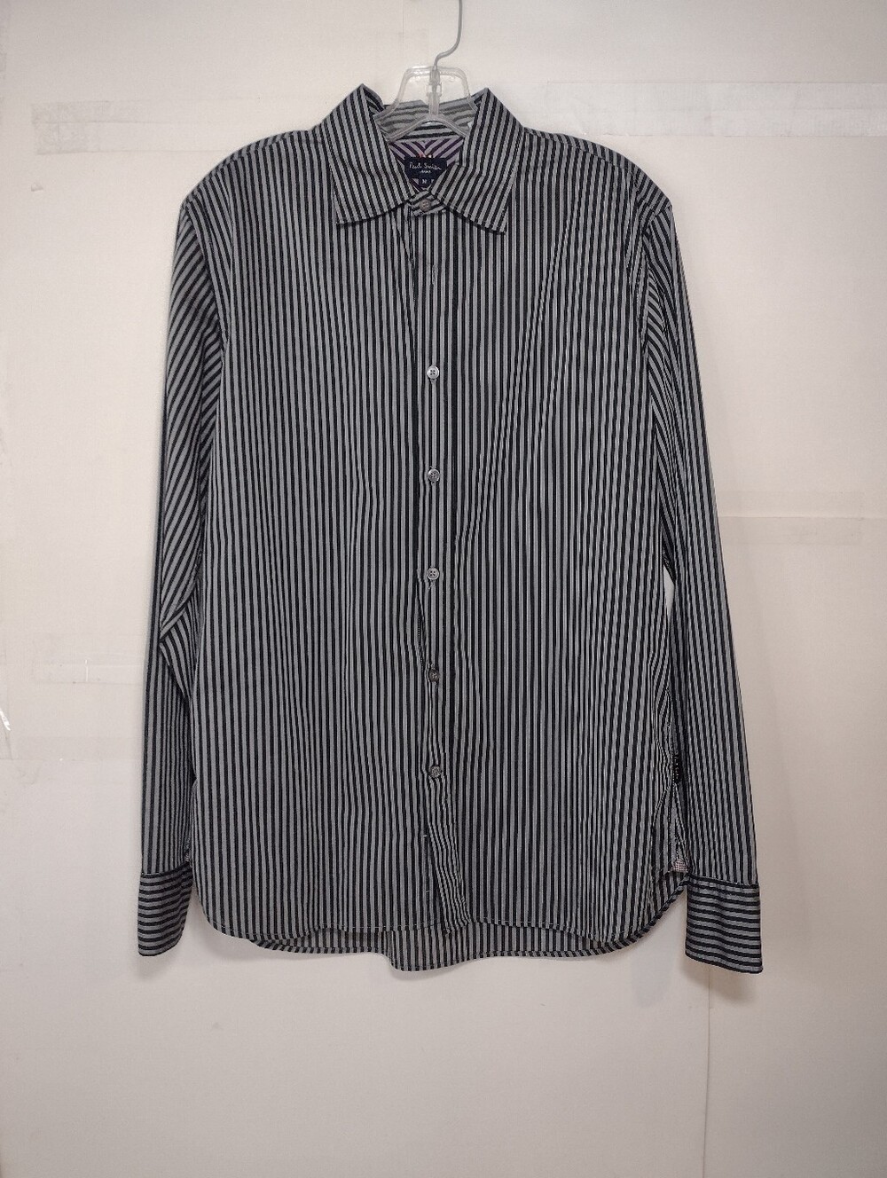 Paul Smith Black and White Vertical Stripe Dress Shirt Size (M)